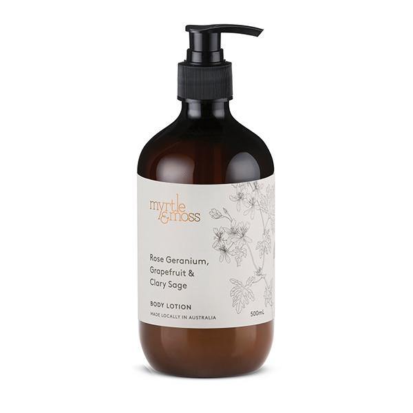Buy Body Lotion (Rose Geranium, Grapefruit + Clary Sage) 500ml - Brightups