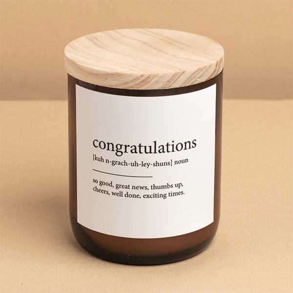 Buy "Congratulations" Dictionary Mid Soy Candle - Brightups